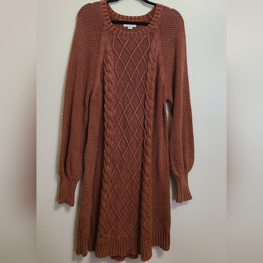 Burnt Orange American Eagle Sweater Dress